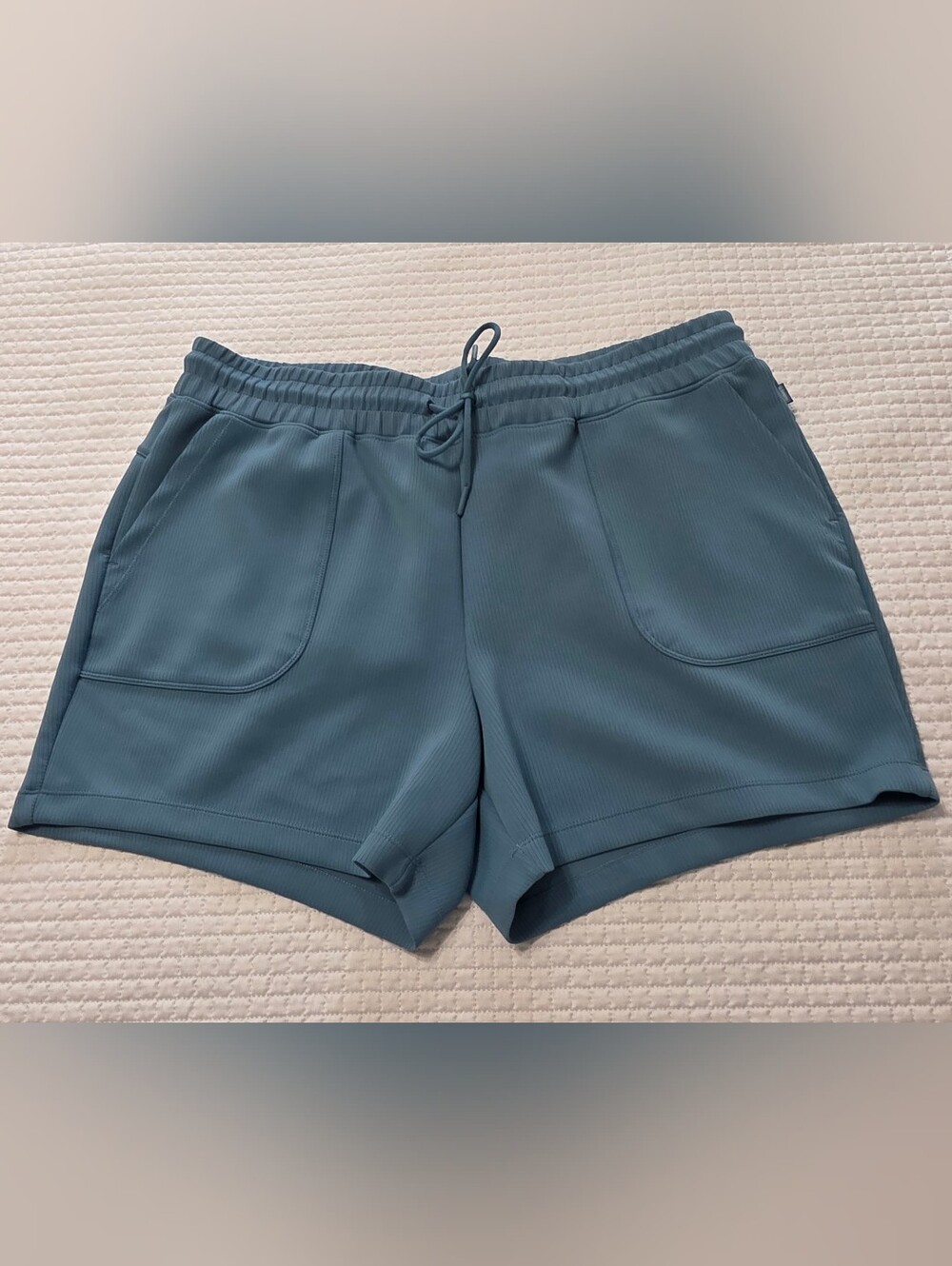 Mondetta Women’s Teal Blue Drawstring Casual Shorts